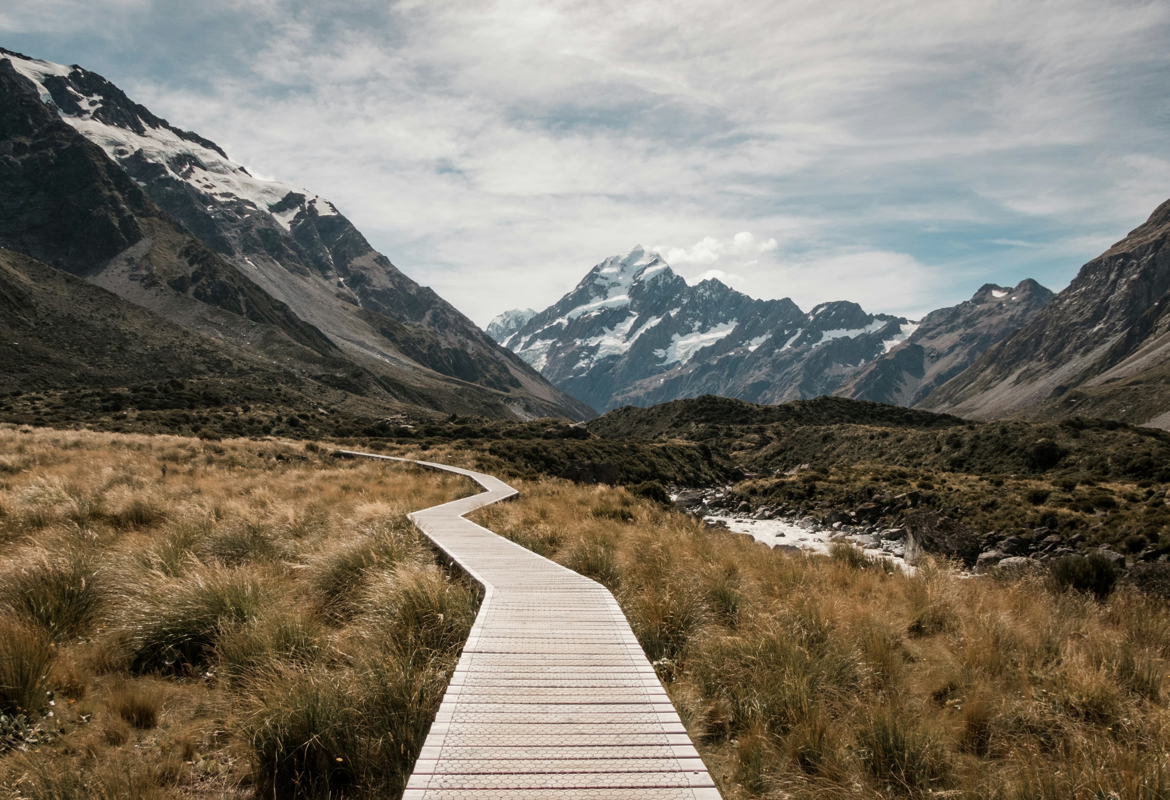 Backcountry landscape in New Zealand
